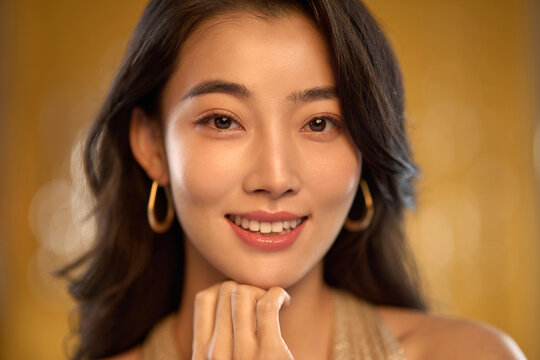 Portrait of Young Beauty Makeup and Beauty