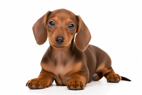 Close-up image of a miniature dachshund's face