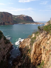 view of the coast of the to indian ocean from kysna