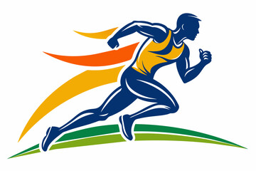 Obraz premium sports runner logo without text 