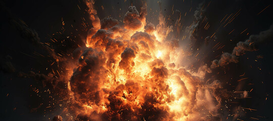 fire explosion, bomb, smoke, explode, sparks 49 - obrazy, fototapety, plakaty