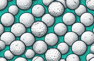 Golf ball. Golf balls with seamless pattern, wallpaper pictures and wrapping paper design,many balls