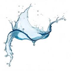 water splash isolated on white