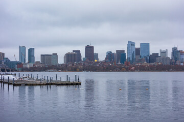 Obraz premium Boston Skyline Across Dorchester Bay