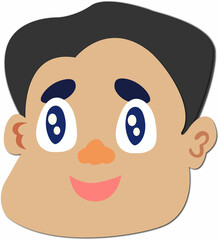 Illustration boy sweet smile expressions