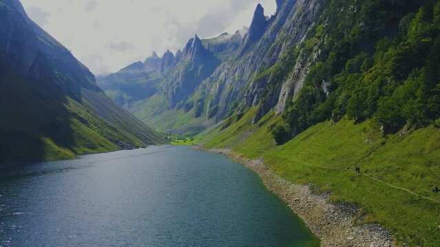 A very beautiful lake placed high between the mountains