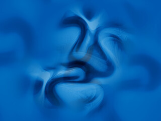 Abstract blue fluid patterns and smooth dynamic flowing shapes with copy space. modern creative background design