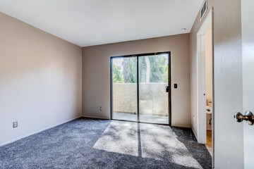 empty room with door