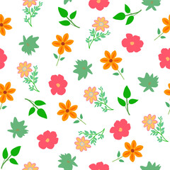 Flower plant seamless pattern, ornament for beautiful design.