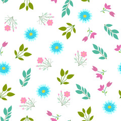Flower plant seamless pattern, ornament for beautiful design.