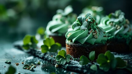 The St Patrick's day cupcake topper is designed with exquisite patterns, including Irish four leaf...
