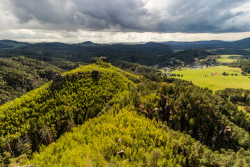 Havrani skala rock in the Czech Switzerland National Park, Czech Republic