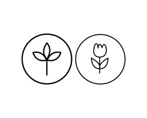 Flower leaf icon vector symbol design illustration