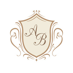 elegant monogram design template. vector