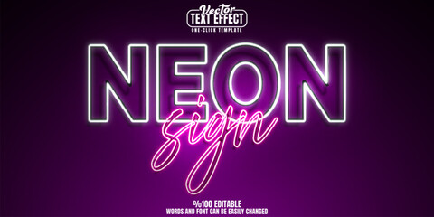 Neon 80s editable text effect, customizable retro and vintage 3D font style