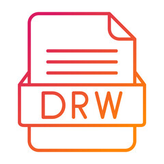 DRW File Format Vector Icon Design