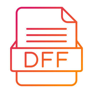 DFF File Format Vector Icon Design