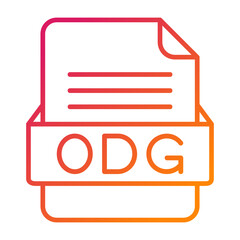 ODG File Format Vector Icon Design