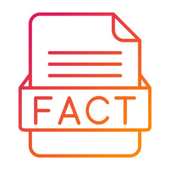 FACT File Format Vector Icon Design