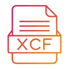 XCF File Format Vector Icon Design