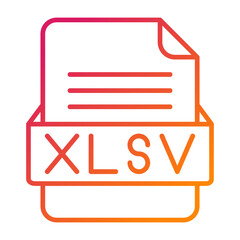 XLSV File Format Vector Icon Design