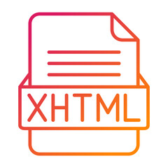 XHTML File Format Vector Icon Design