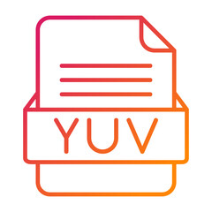 YUV File Format Vector Icon Design