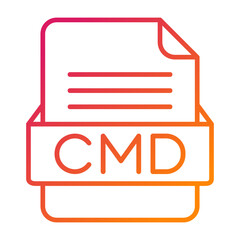 CMD File Format Vector Icon Design