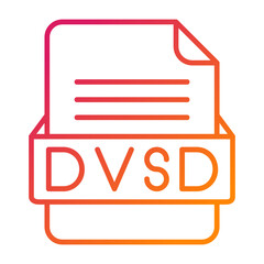 DVSD File Format Vector Icon Design