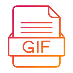GIF File Format Vector Icon Design