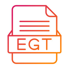 EGT File Format Vector Icon Design