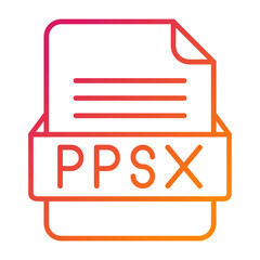 PPSX File Format Vector Icon Design