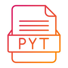 PYT File Format Vector Icon Design