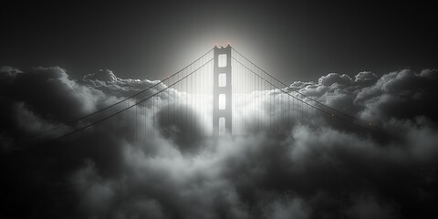 bridge in fog