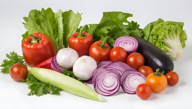 fresh vegetables prepared for salad