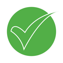 Green check mark icon. Check mark vector icon. Checkmark Illustration. Vector symbols green checkmark isolated on white background. Correct vote choise isolated symbol. - obrazy, fototapety, plakaty