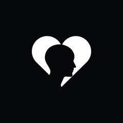 Man Silhouette and Heart