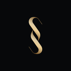 Naklejka premium Monogram SS Logo