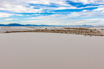 Spectacular landscape views at White Sands National Park.