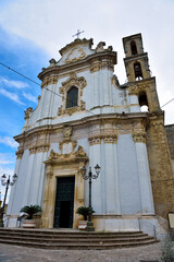Fototapeta na wymiar mother church of s. Andrea Presicce-Acquarica Lecce Puglia Italy