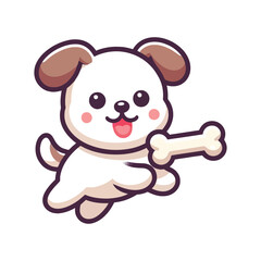 Cute dog cartoon illustration