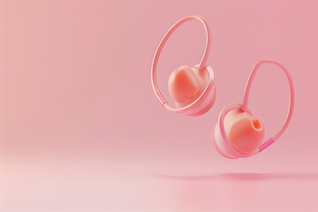 peach shaped earphones