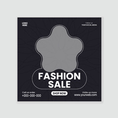Vector social media Fashion business promotion web banner and template
 
