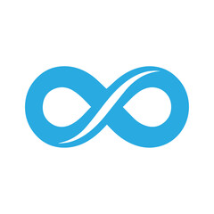 Fototapeta premium blue Infinity symbol icon