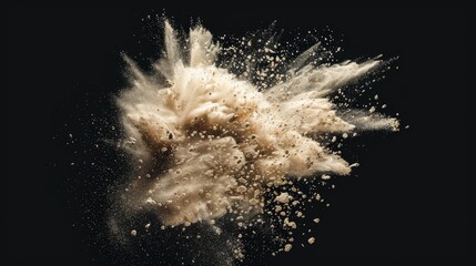 Dynamic sand particles explosion