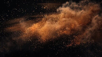 Dynamic sand particles explosion