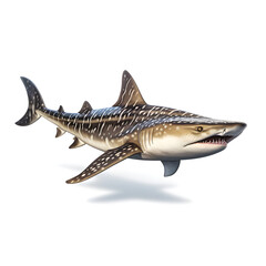 Naklejka premium Leopard Shark Bird Isolated on White Background | Transparent