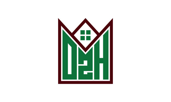 OZH initial letter builders real estate logo design vector. construction, housing, home marker, property, building, apartment, flat, compartment, business, corporate, house rent, rental, commercial