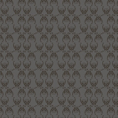 Seamless pattern. Background. Black openwork on a gray background. Flyer background design, advertising background, fabric, clothing, texture, textile pattern.