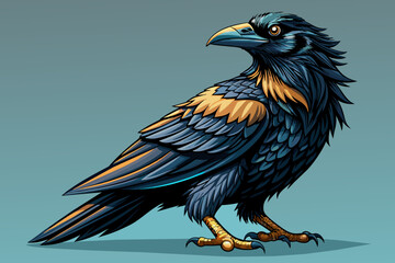 crow is formidable and elegant full body high 